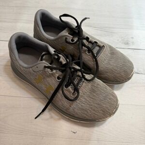 Under Armour Shoes Remix Lace Up Sneakers 3020194-102 Gray‎ Fabric womens 8